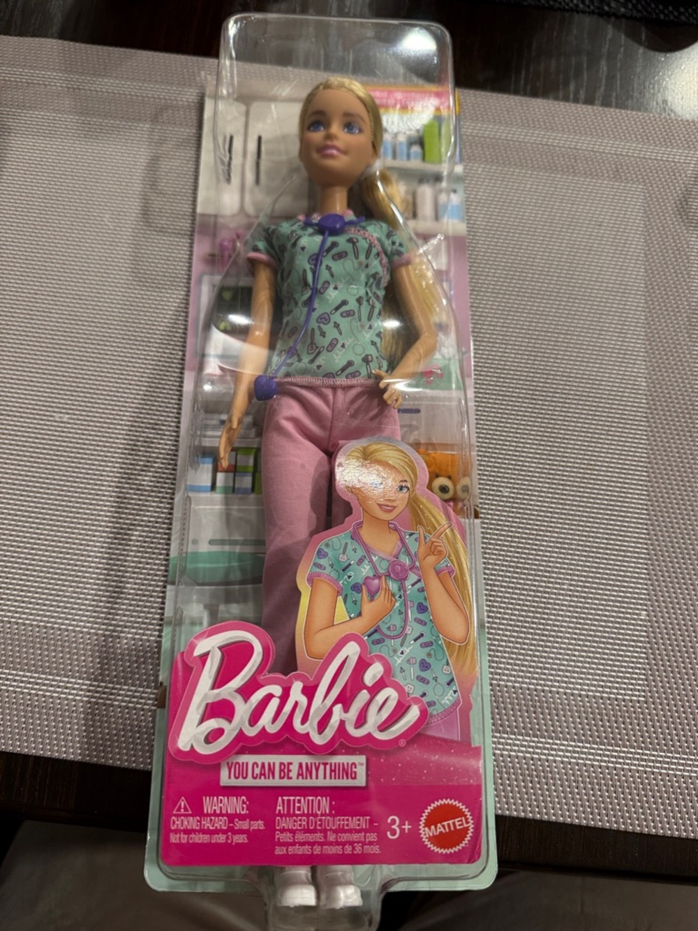 Barbie Nurse Doll - Mint Green Top & Pink Pants